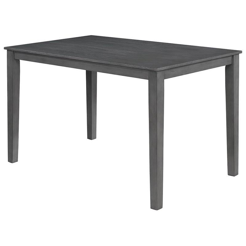 7 Piece Counter Height Wood Set in Weathered Gray T999440