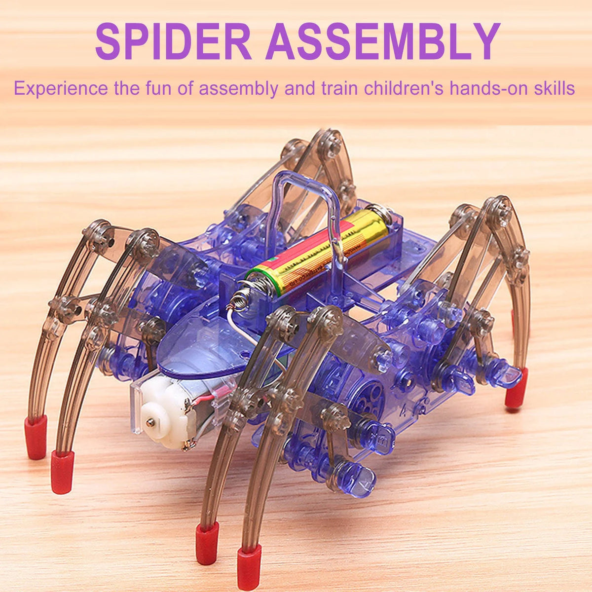 Electric Spider Robot DIY Assembly Toy Q323