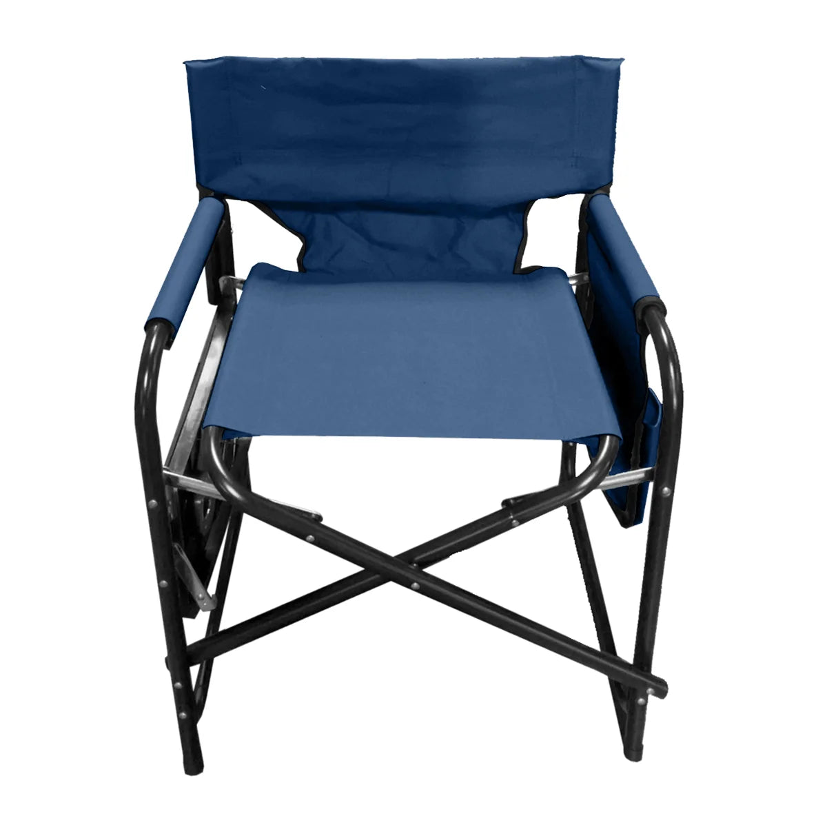 Folding Directors Chair with Side Table & Pockets, Blue R775545