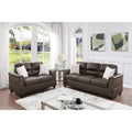 2 Piece Faux Leather Sofa and Loveseat Set Q62676