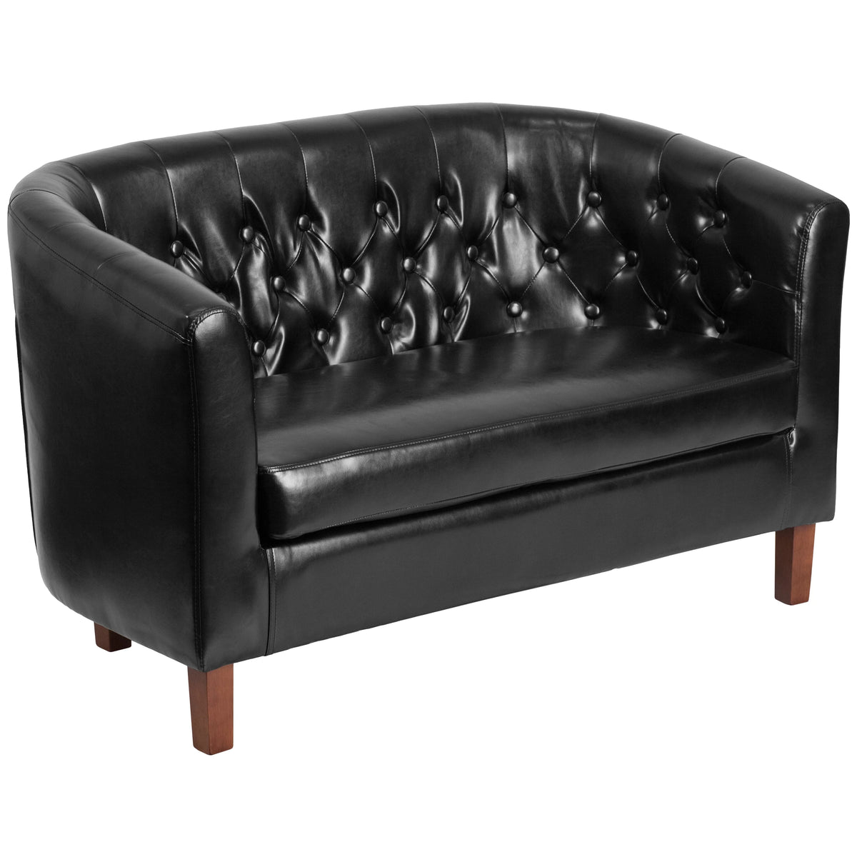 Black Tufted Loveseat J98810