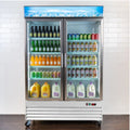 Heavy Duty 45 cu. ft. Commercial Refrigerator Merchandiser 2 Glass Door Stainless Steel U758421