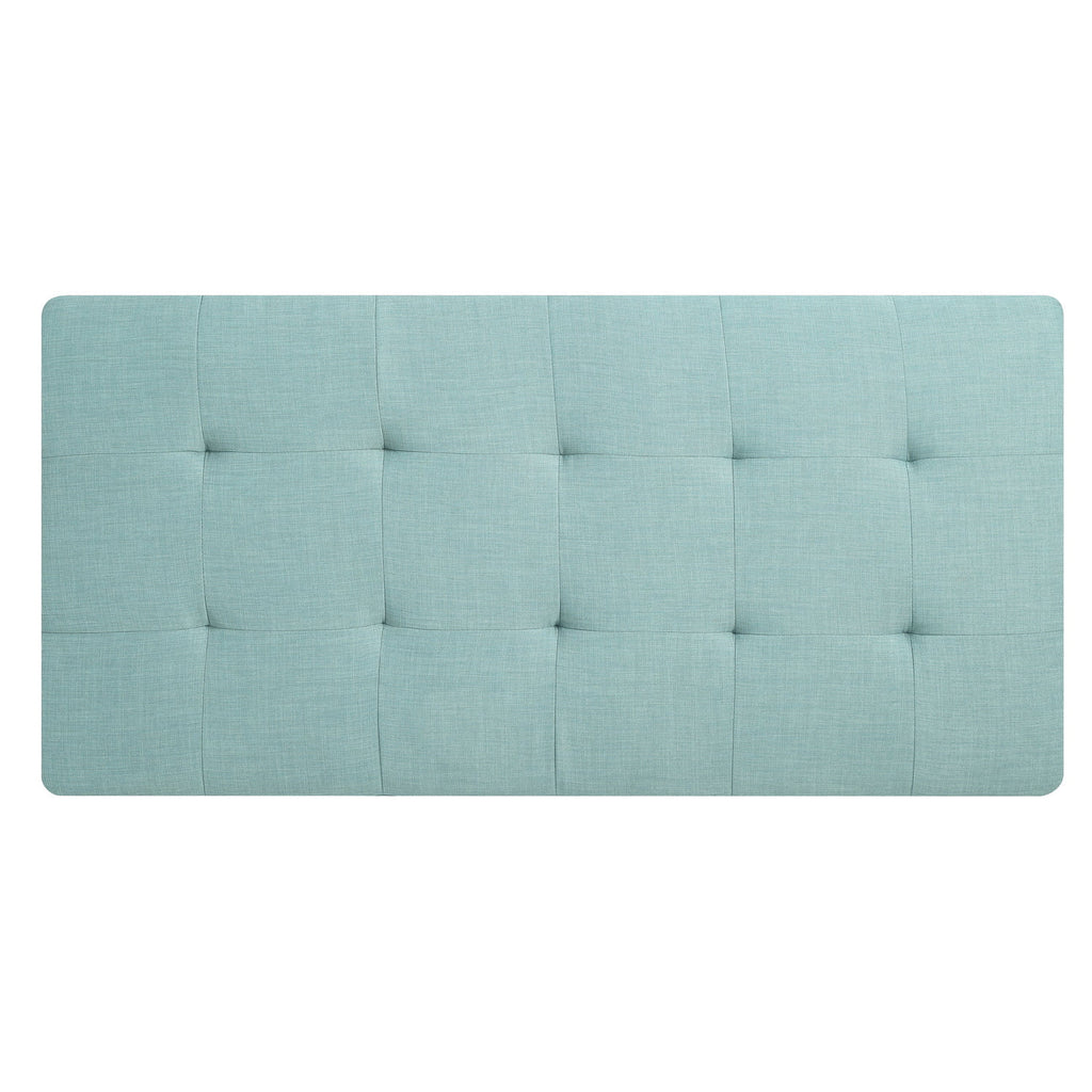 Teal Twill Fabric Ottoman T76022