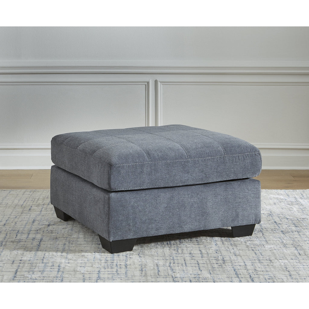 Oversized Faux Wood Accent Ottoman V61036