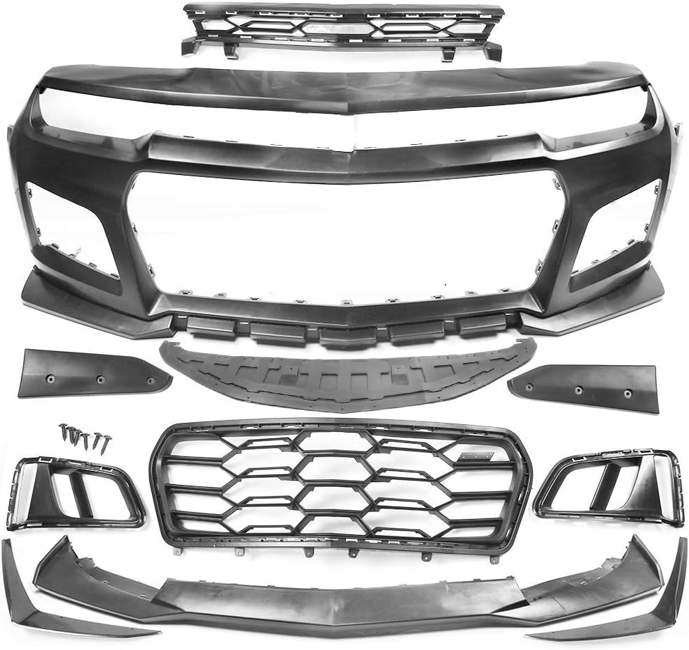 Black PP Front Bumper Cover with Grille for 2014-2015 Chevy Camaro Q438