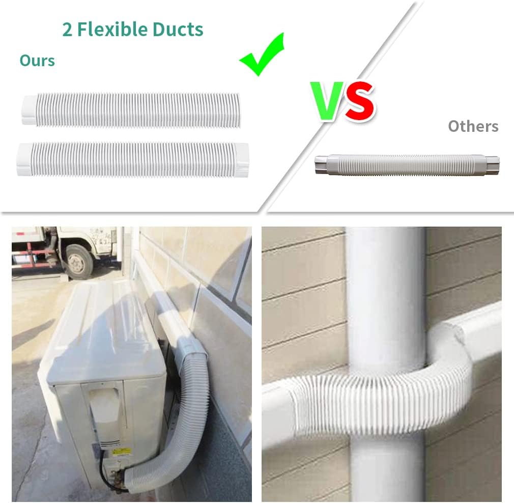 3'' 17 Ft PVC Decorative Pipe Line Cover Kit, Pack of 2 A8286