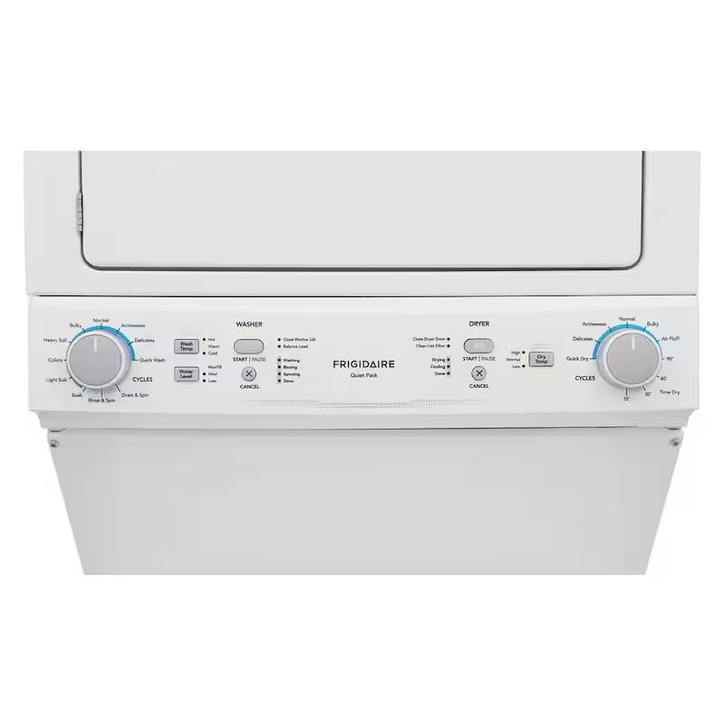 3.9 cu. ft. Washer and 5.5 cu. ft. Dryer Electric Stacked Laundry Center in White H114735