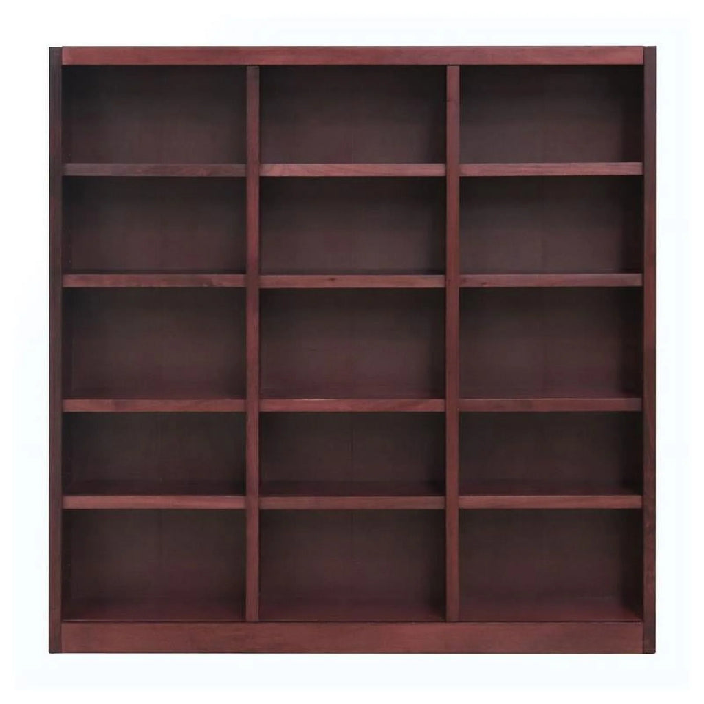 72" Tall 15-Shelf Triple Wide Wood Bookcase Set of 2 Q602