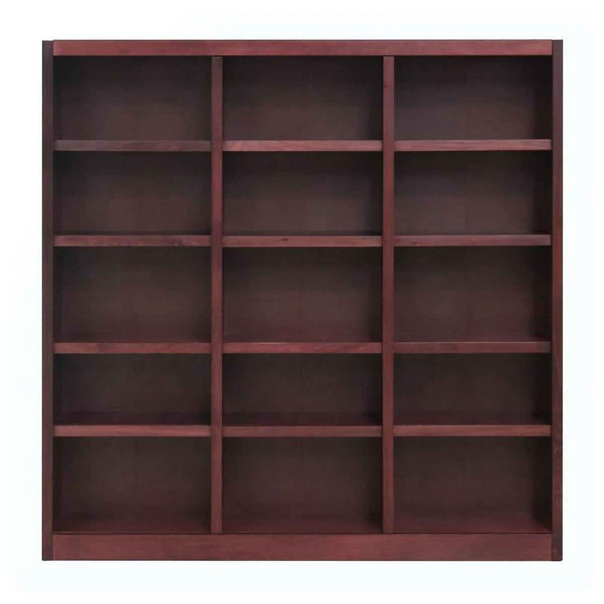 72" Tall 15-Shelf Triple Wide Wood Bookcase Set of 2 Q602