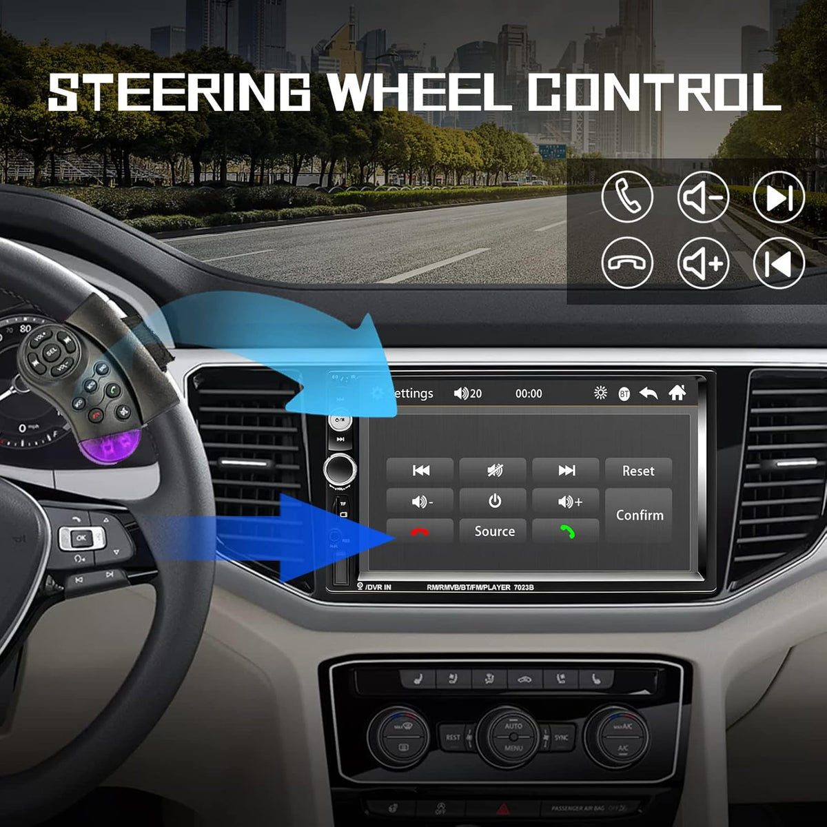 7 MP5 Player Car Stereo with Bluetooth Backup Camera D790383