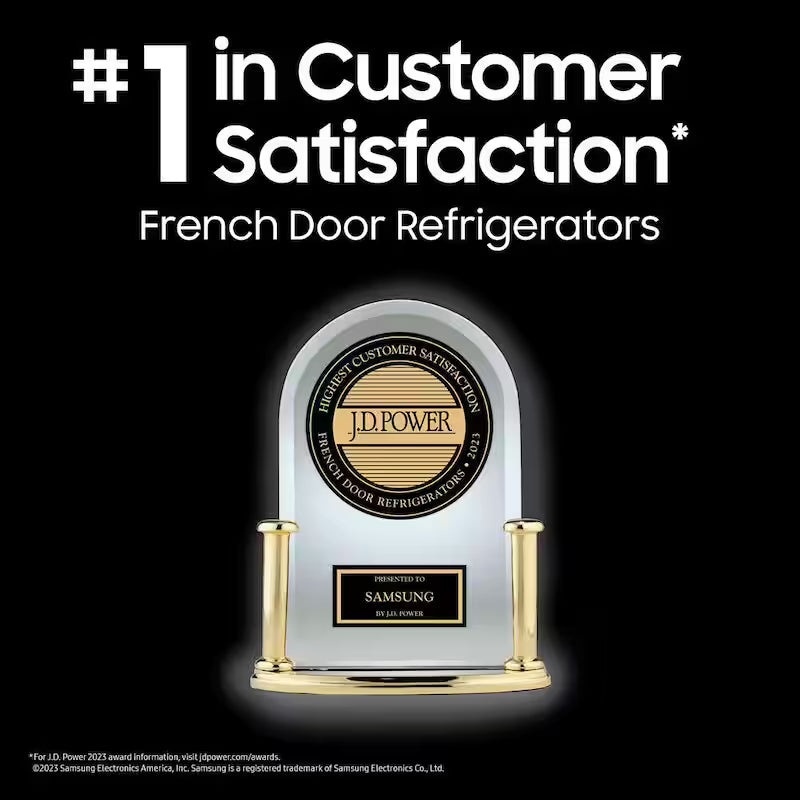 33 in. 24.5 cu. ft. 3-Door French Door Smart Refrigerator in Stainless Steel with Dual Icemaker P69428