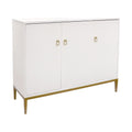 Ivory 3 Door Sideboard with Bronze Metal Frame S733