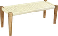 Wood And Jute Yarn Bench P4635
