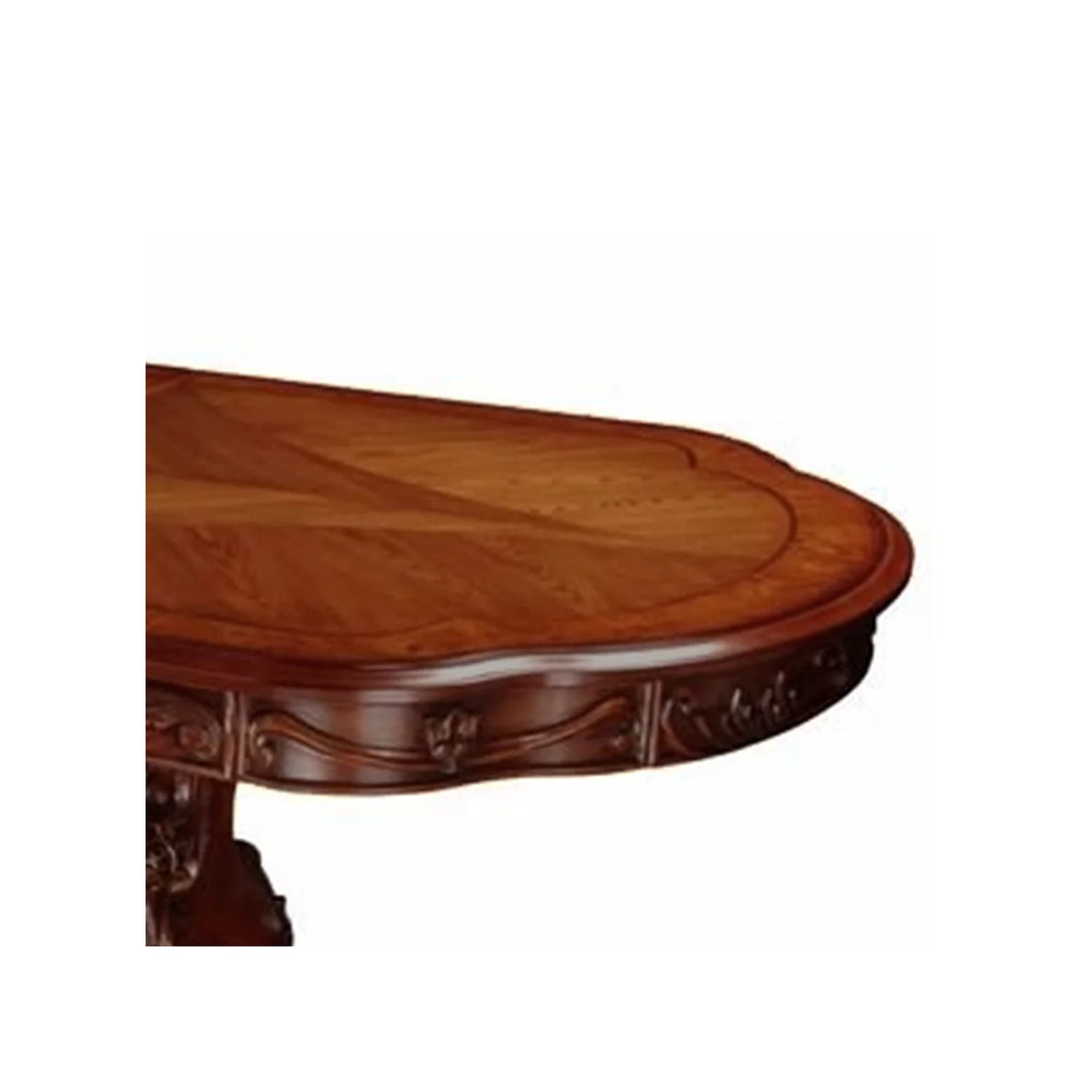 Brown Wooden Dining Table with Lion Claw Feet P413921
