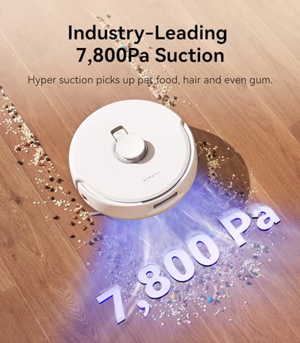 Robot Vacuum and Mop, 7800Pa Suction, LiDAR Navigation H3707