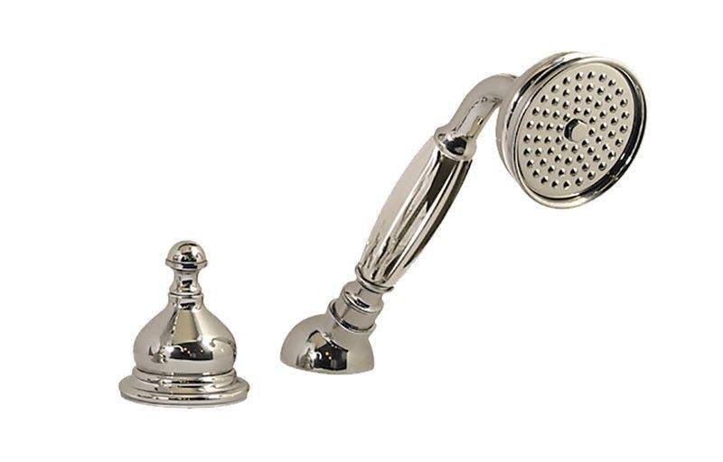Polished Chrome Deck-Mounted Handshower and Diverter Trim D1110