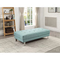 Teal Twill Fabric Ottoman T76022