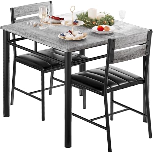 Rustic Brown Dining Table Set for 2 A95564
