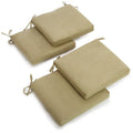 Sage Green Microsuede Chair Cushions Set of 4 B725