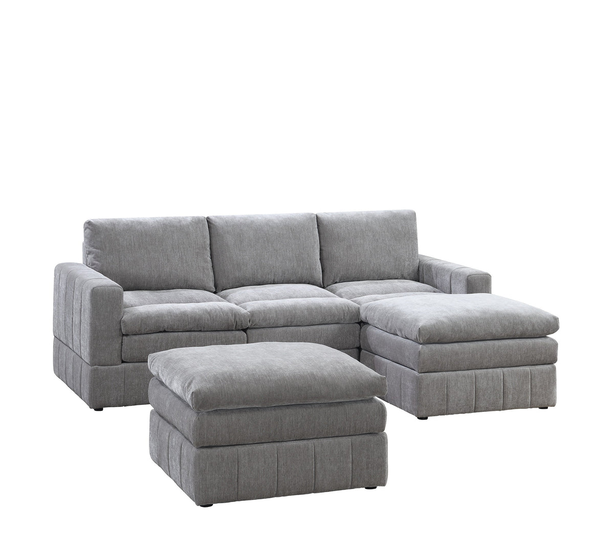 5Pc Modular Sectional Set with Ottoman A1040