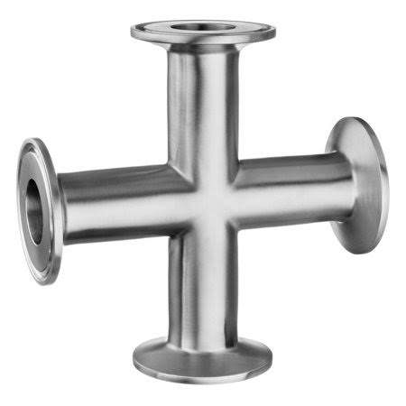 304 Stainless Steel Cross for Quick Clamp Fittings for 4x22 Tube OD G6535