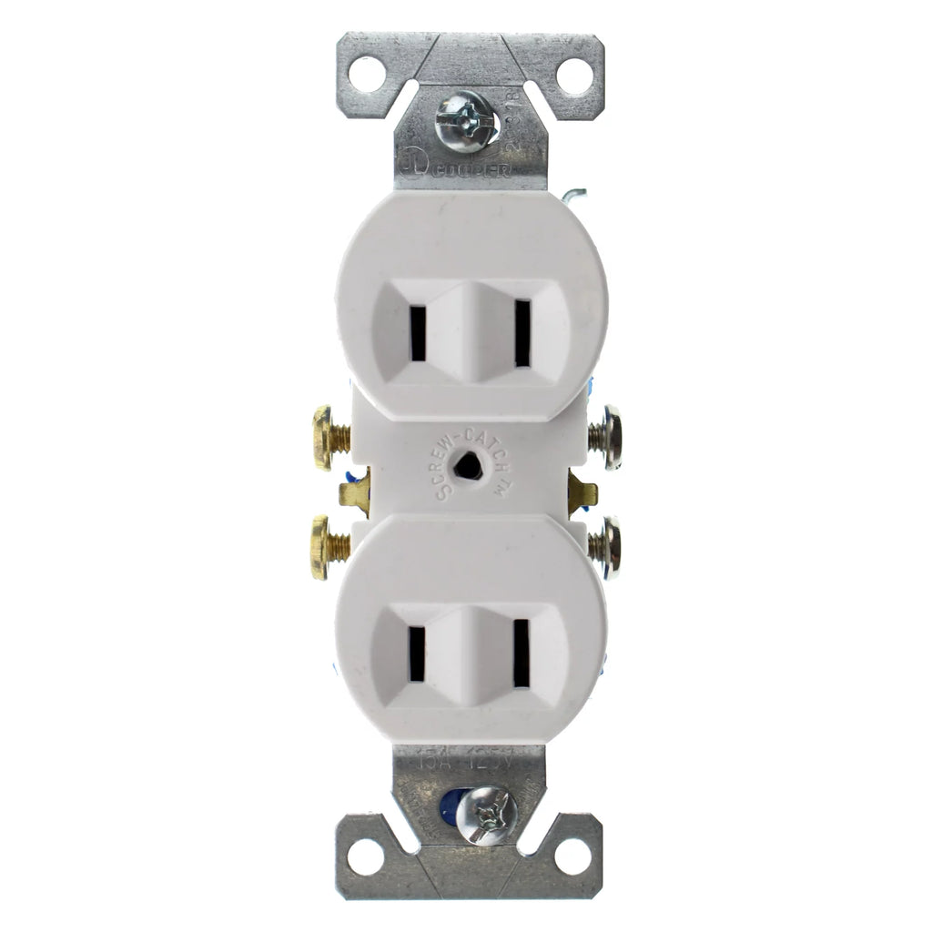 White 15-Amp 120-Volt Duplex Outlet 10-Pack T818