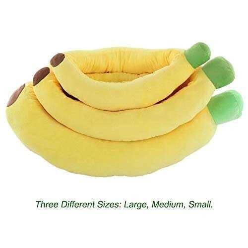 Banana Shape Washable Dog Bed with Removable Cushion O6360