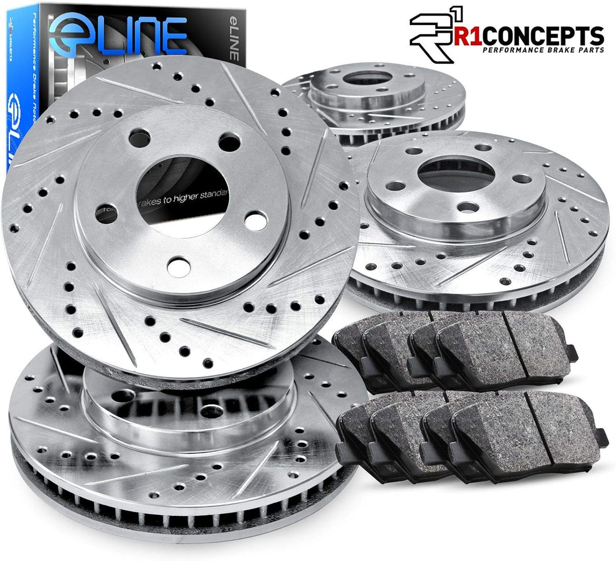 Semi Metallic Brake Pads and Rotors Kit P4237