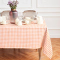 100% Pure Linen Checkered Tablecloth 60 x 132 Inch S580