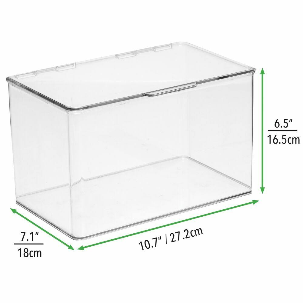 Clear Plastic Desk Organizer Bin Box, 8 Pack M765