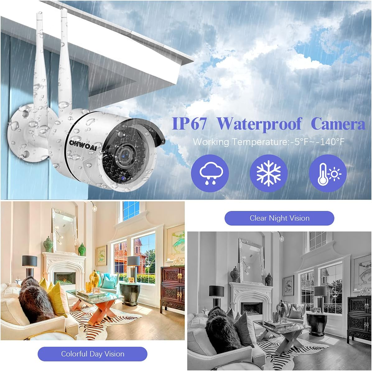 8 Channel 1080P Wireless NVR Security Camera System with 4TB Hard Drive K271