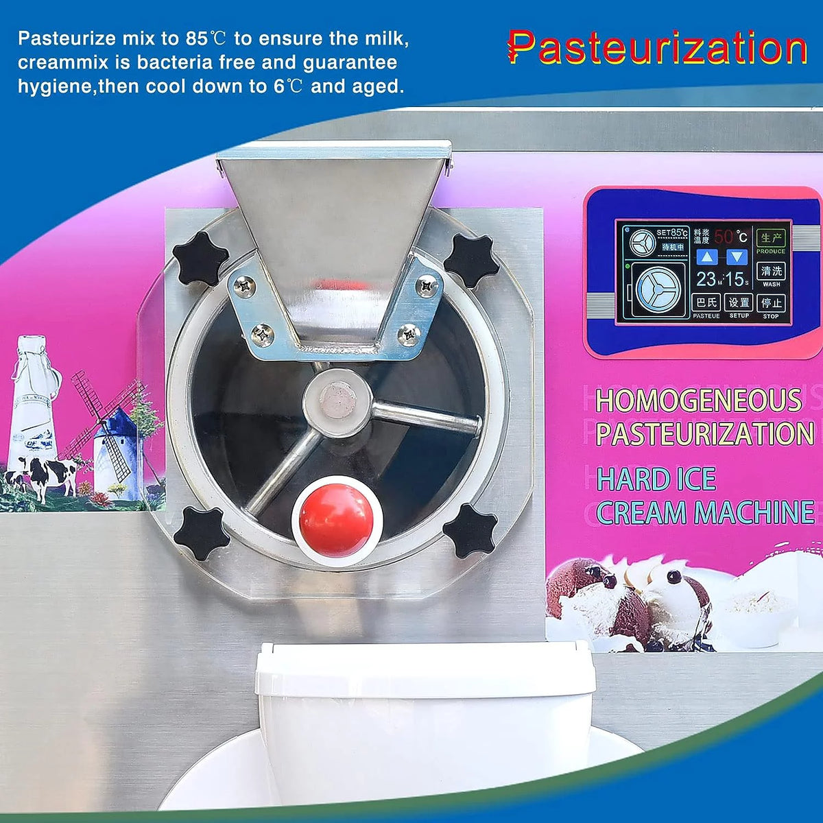 Commercial Gelato Hard Ice Cream Machine 9-11 Gal per Hour P921