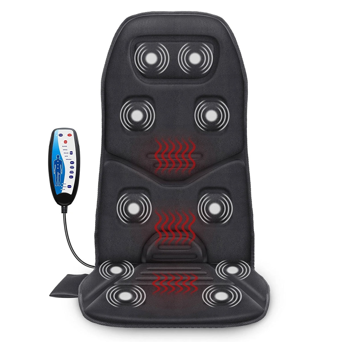 Black Heated Massage Seat Cushion F913