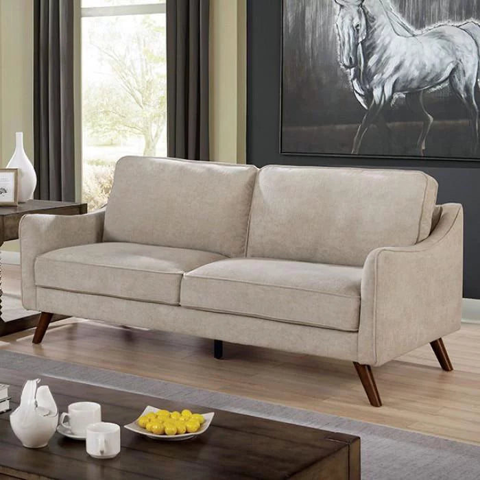 Light Gray Chenille Sofa and Loveseat Y28450