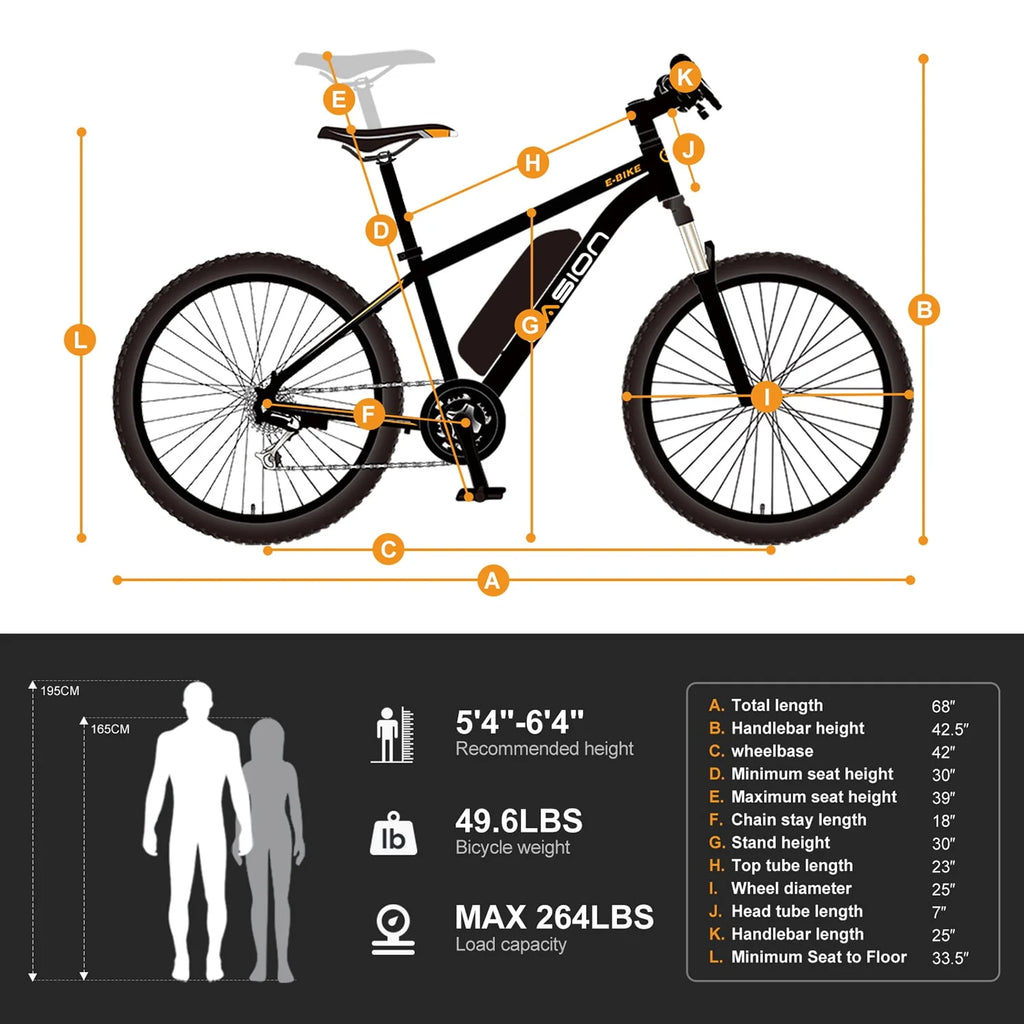 Electric Mountain Bike 26 Tires 350W 7 Speed Green H451759
