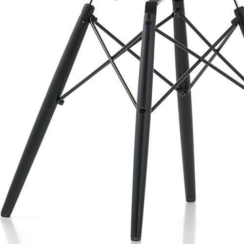 Set of 2 Black Accent Chairs with Wood Legs E193