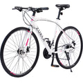 24 Speed 700C Aluminum Flat Bar Road Bike with Disc Brakes V4944