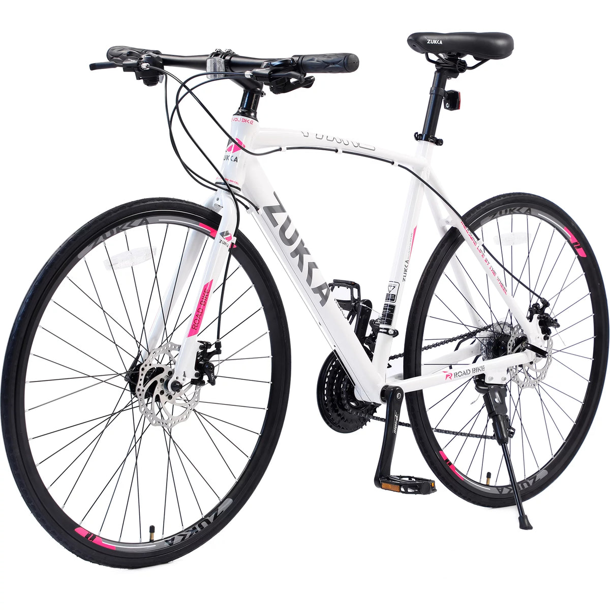 24 Speed 700C Aluminum Flat Bar Road Bike with Disc Brakes V4944