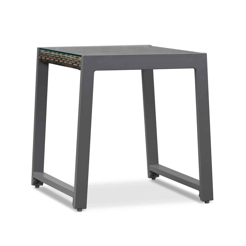 Gray Aluminum Patio End Table, 2 count J281268