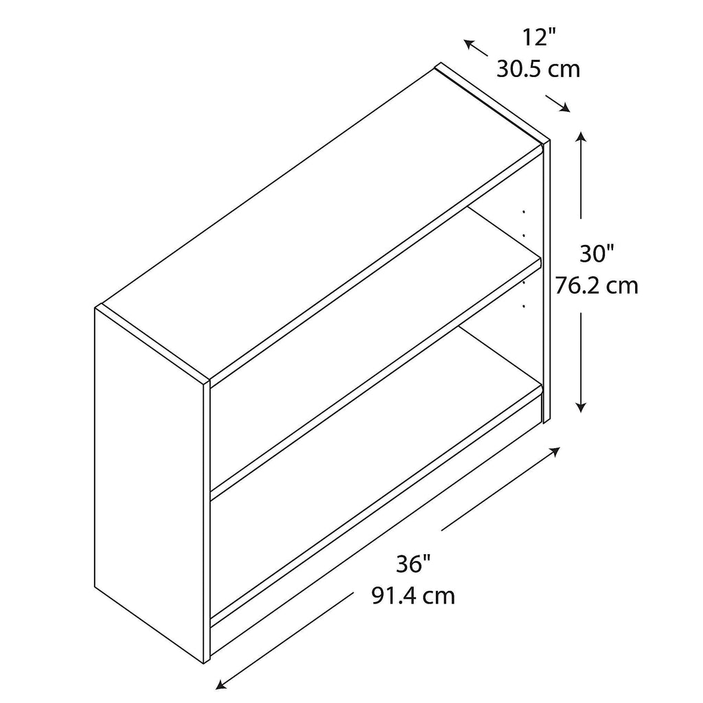 White 2 Shelf Bookcase Set of 2 J176