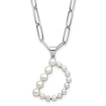 Sterling Silver Pearl Letter D Necklace N7509