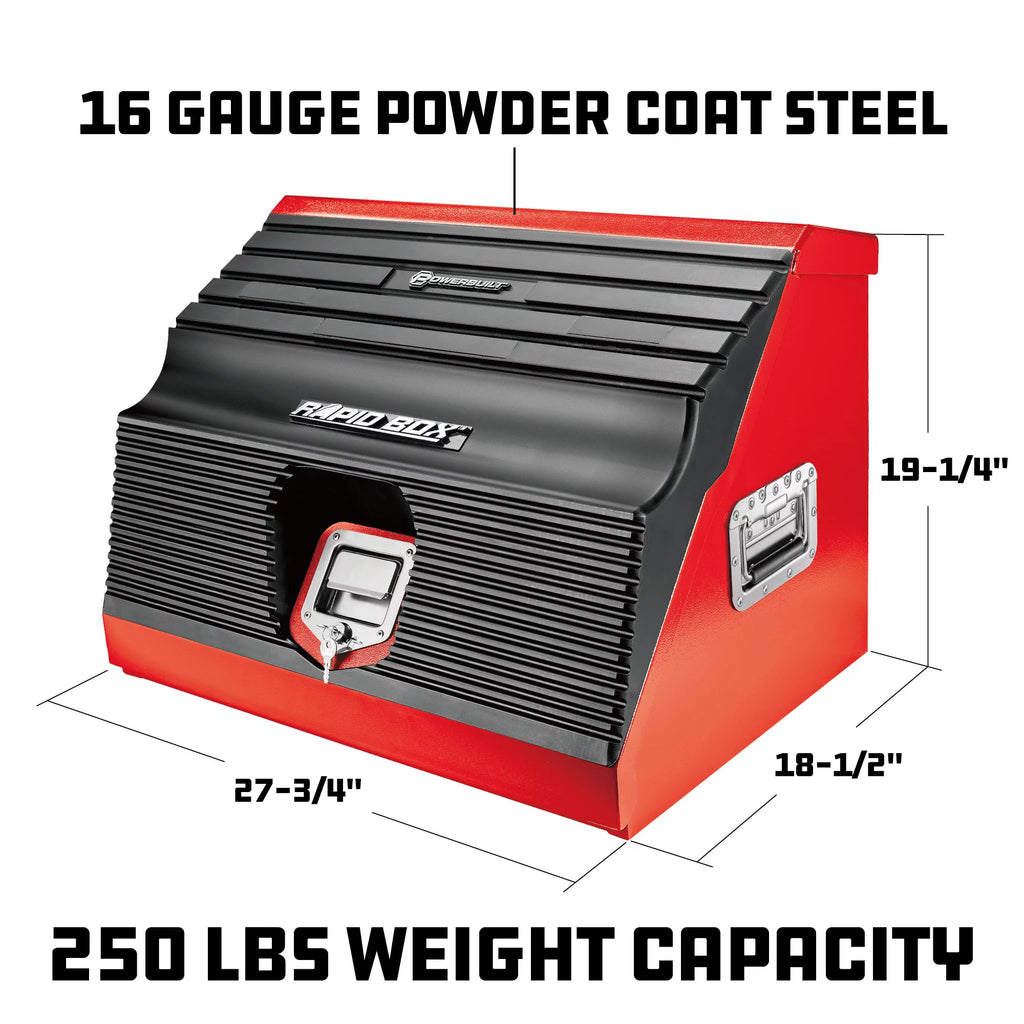 26 Inch Portable Slant Front Toolbox B615442