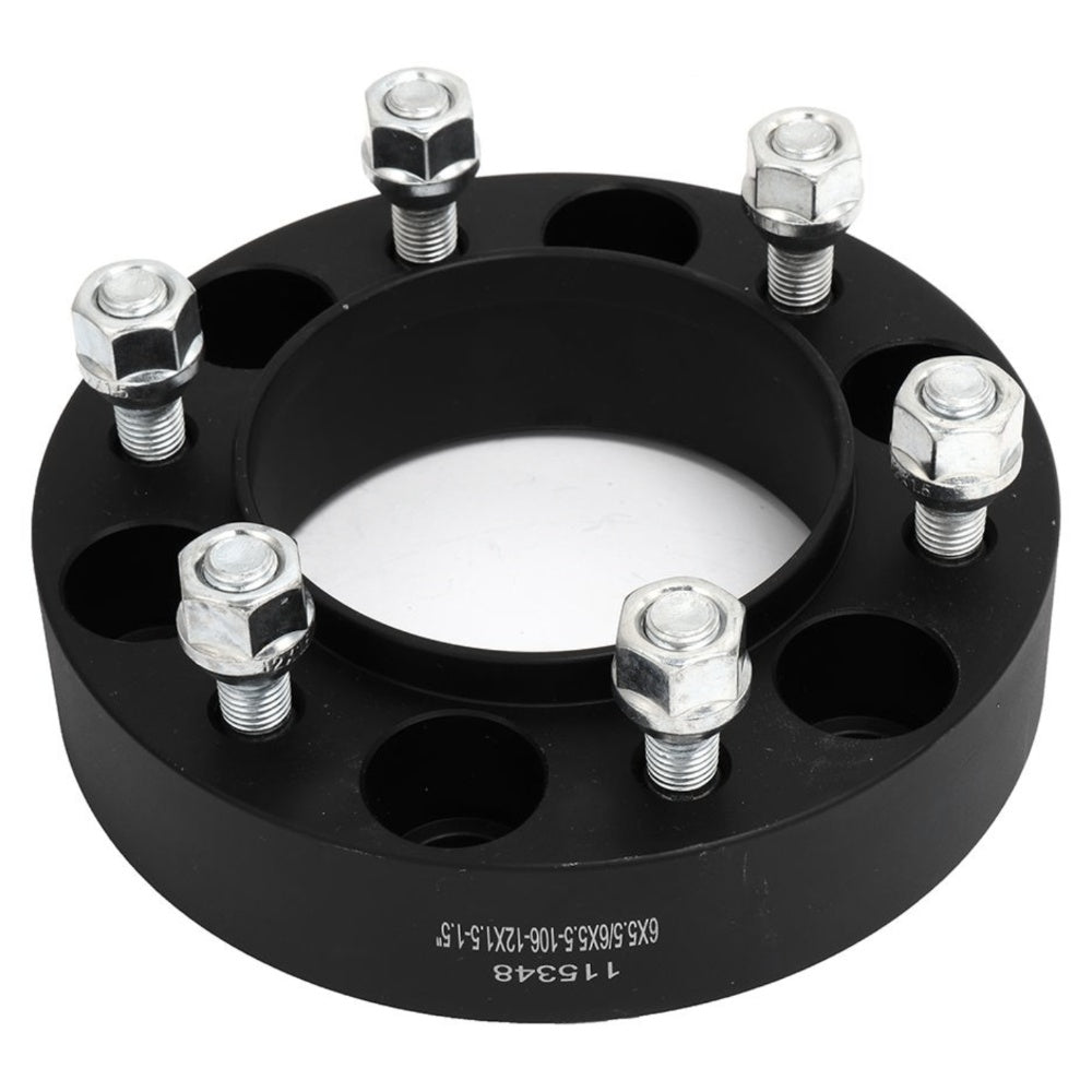 2Pcs 1.5" 6x5.5 Black Hub Wheel Spacers F9260