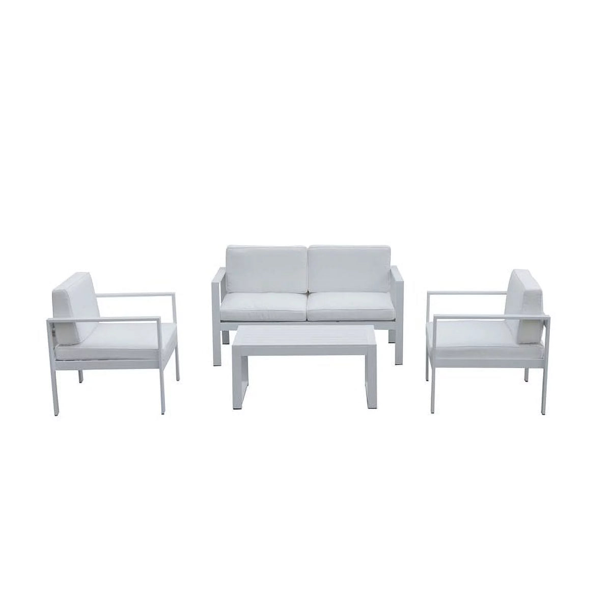 White 4-piece Aluminum Frame Outdoor Sofa Set L6447
