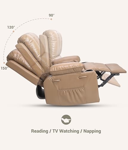 Oversized Grey Recliner Chair with Heat and Massage C16154