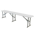 White Plastic Folding Dinner Table X2866