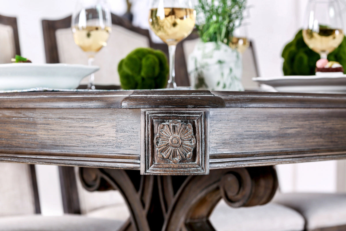 Wood Pedestal Dining Table E4831