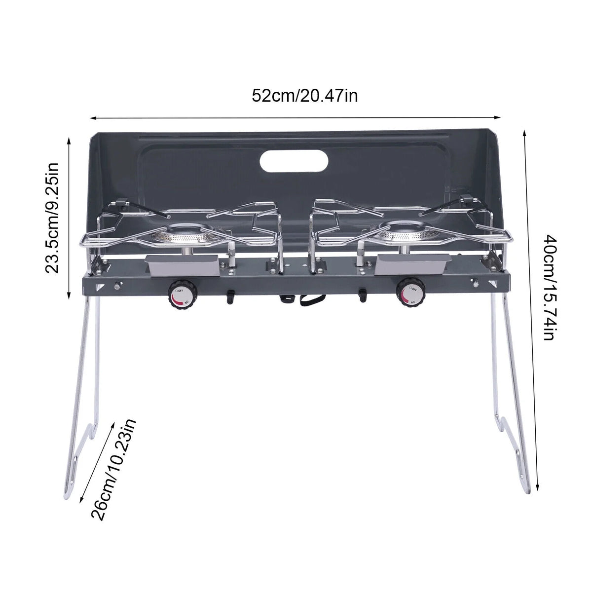 14inch 2 Burner Butane Gas Camping Stove Cooktop P37828