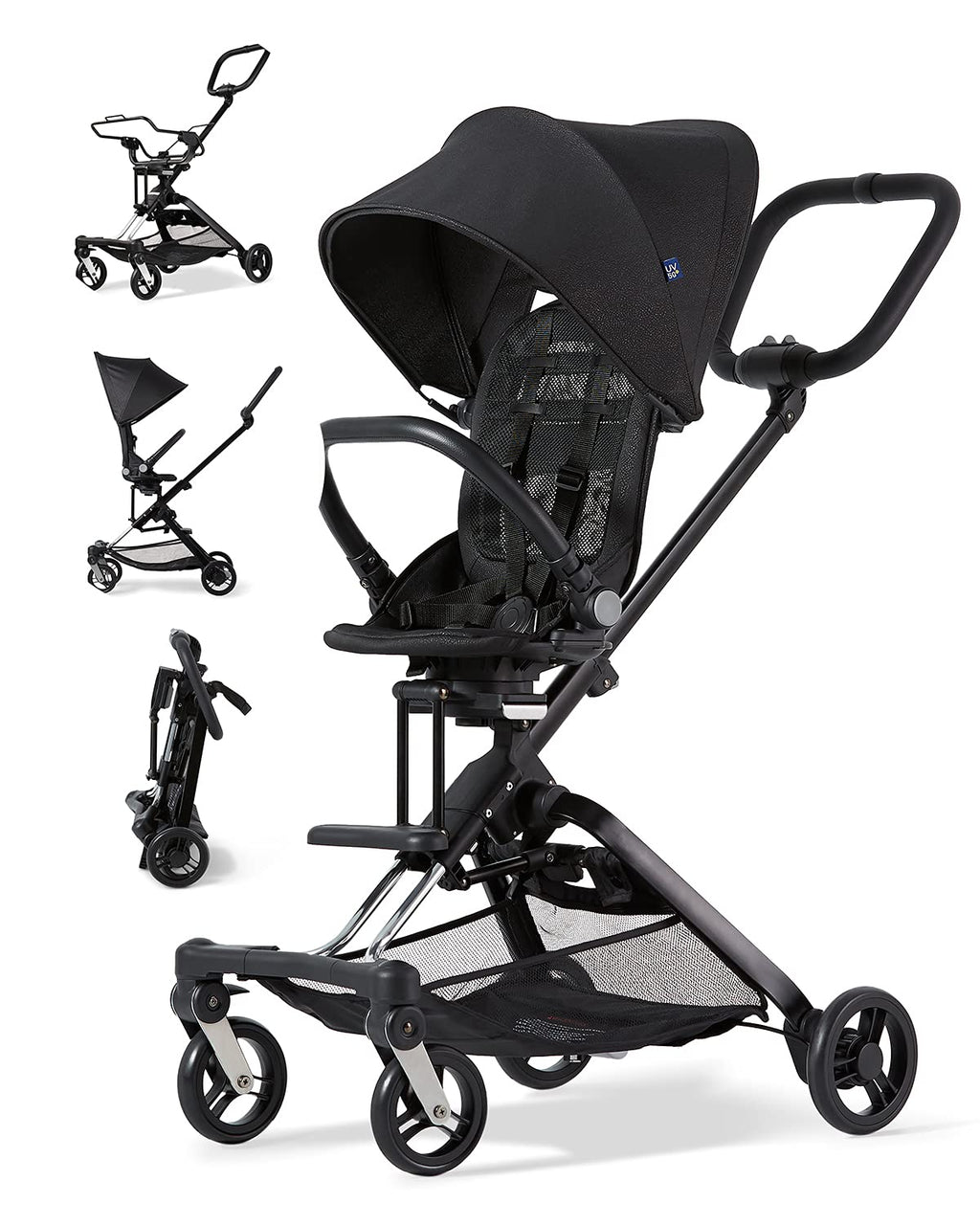 2-in-1 Lightweight Stroller with Anti-UV Canopy B9198