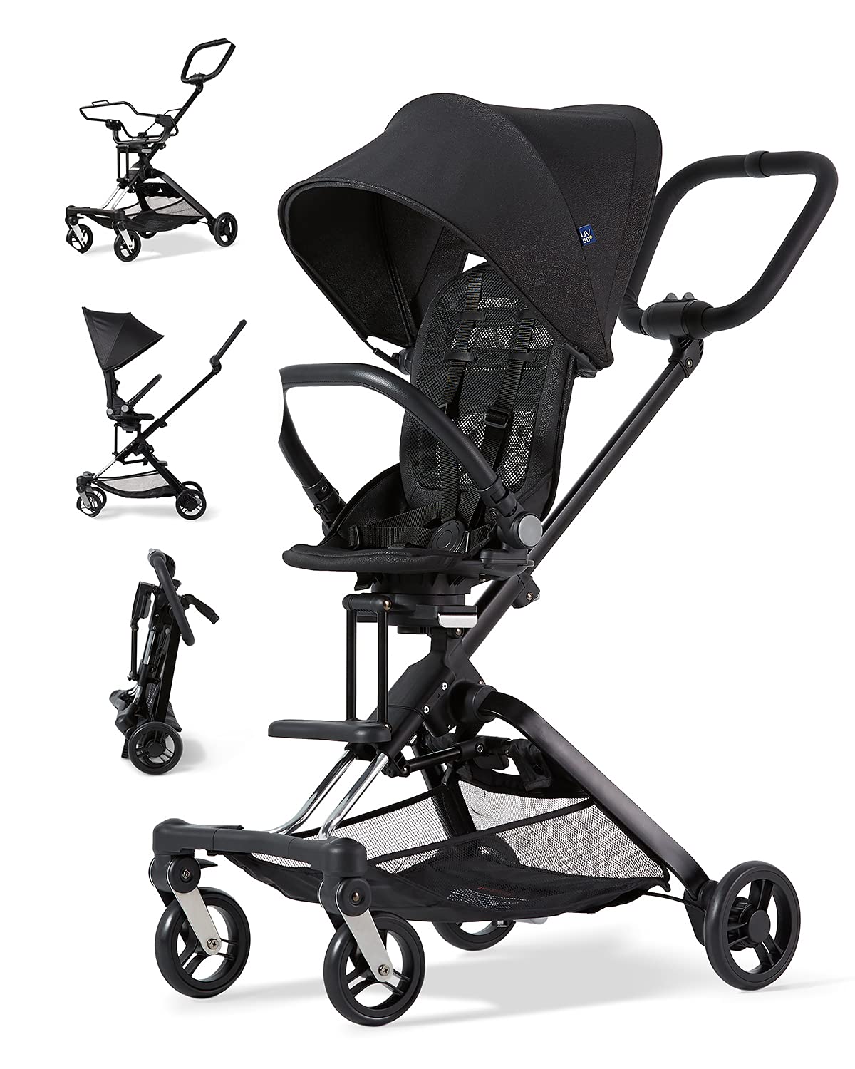 2-in-1 Lightweight Stroller with Anti-UV Canopy B9198